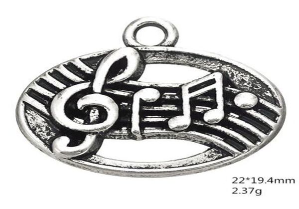 2021 Tiz Clef Charms Antika Gümüş Kaplama Sekizinci On altıncı Müzik Müzik Notu DIY Alaşım Kolye Diğer Özelleştirilmiş Mücevherler4178937