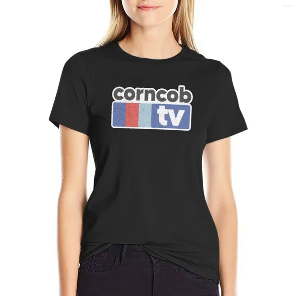 Polo da donna Pannocchia Tv T-shirt vintage Abiti anime Top carini Magliette semplici per le donne