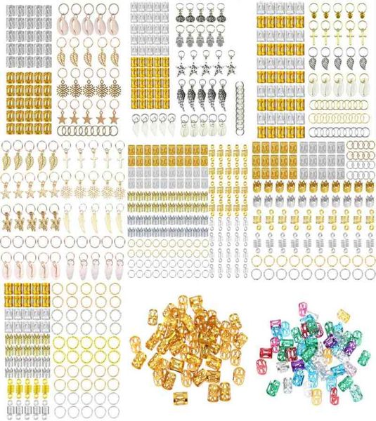 Metal Afrika Saç Yüzükleri Boncuklar Kuffs Tüpler Takılar Dreadlock Dread Örgüler Takı Dekorasyon Aksesuarları4232397