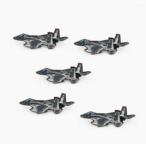 Broches lotes 5 peças f15 avião lutador avião piloto lapela pino distintivo F-15 fãs militares presentes joias 4x1.5 cm