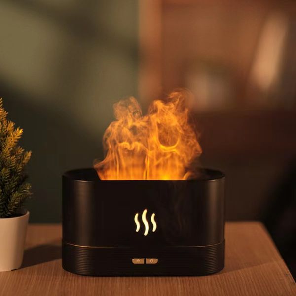 Chama difusor de aroma umidificador ar ultra sônico névoa fria fabricante fogger led óleo essencial medusa difusor fragrância casa