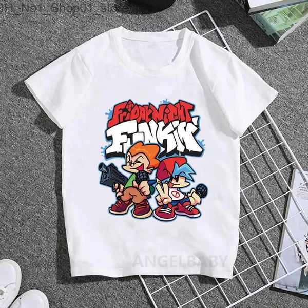 T-Shirts Hot Game Friday Night Funkin Cartoon Kinder T-Shirt Mädchen Sommer Mode Tops Baby Jungen Kleidung Kinder Kurzarm T-Shirt Q240218
