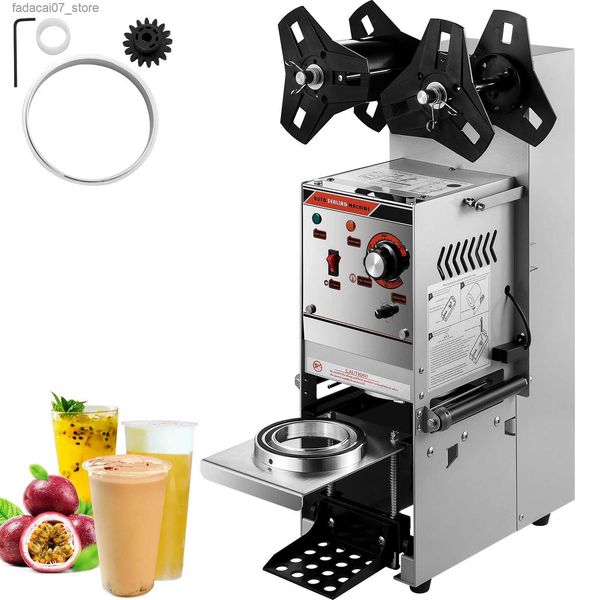 Máquinas de café VEVOR 90mm / 95mm de diâmetro Semi-automático Bubble Tea Cup Sealer Máquina de selagem inoxidável para bebidas comerciais de cacau Q240219