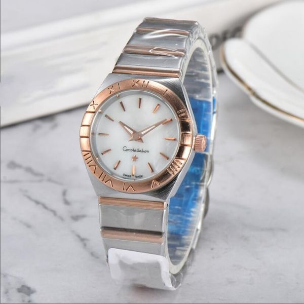 Marca de moda relógios femininos omeg clássicos constelação de constelação relógios lady watche diamante diamante luminoso movimento movimento assista de pulso de luxo relógio de cronógrafo