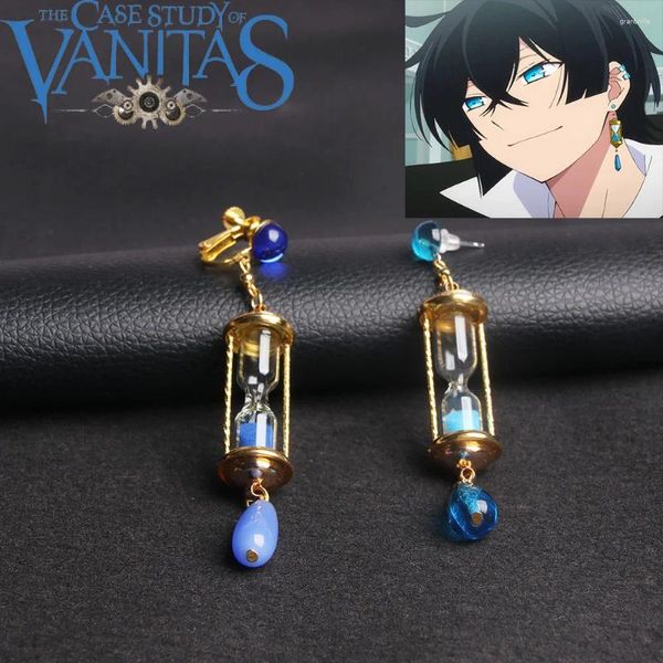 Baumelnde Ohrringe Anime Vanitas The Case Study Of No Karte Props Cosplay Hourglass Drop für Teeny Studs Ohrmanschette