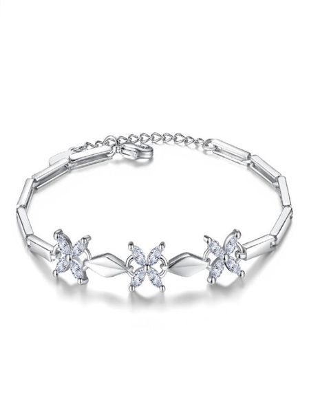 Braccialetti di amicizia con fascino floreale di alta qualità per donne chiari Cubic Zirconia Gioielli per matrimoni Valentine039S GIORNO GIOCO WHG569453402