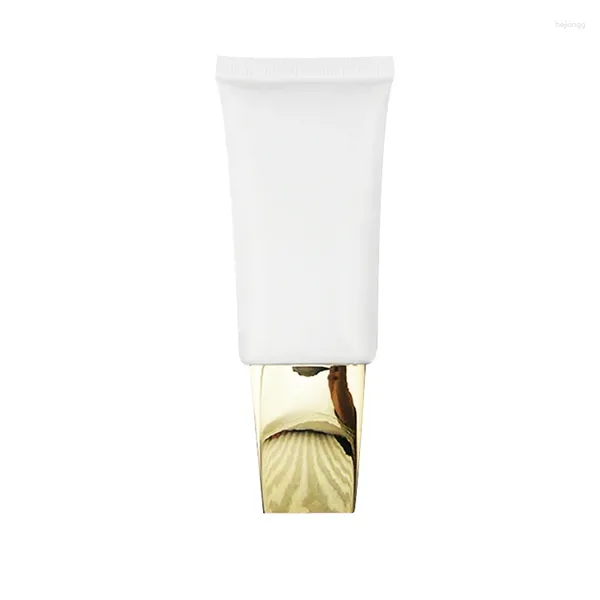 Garrafas de armazenamento 50pcs 30g vazio branco plástico face tubo macio para cosméticos cuidados com a pele creme embalagem recipiente de aperto com tampa de parafuso