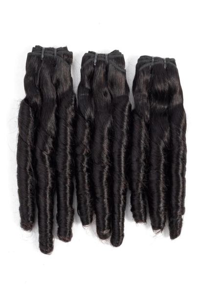 9A Funmi Hair Spring Curl 1020 pollici Brasiliano Indiano Grezzo Capelli Vergini Colore Naturale Romance Curl Estensioni Dei Capelli All'uncinetto 3 Pezzilo2699811