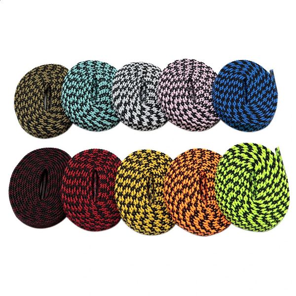 Weiou Strings Doppio colore misto pied de poule Lacci piatti Charmed Pro Laces 7MM Durevoli ufficiali Acets Griglia regolare Cordoncini facili da indossare 240130