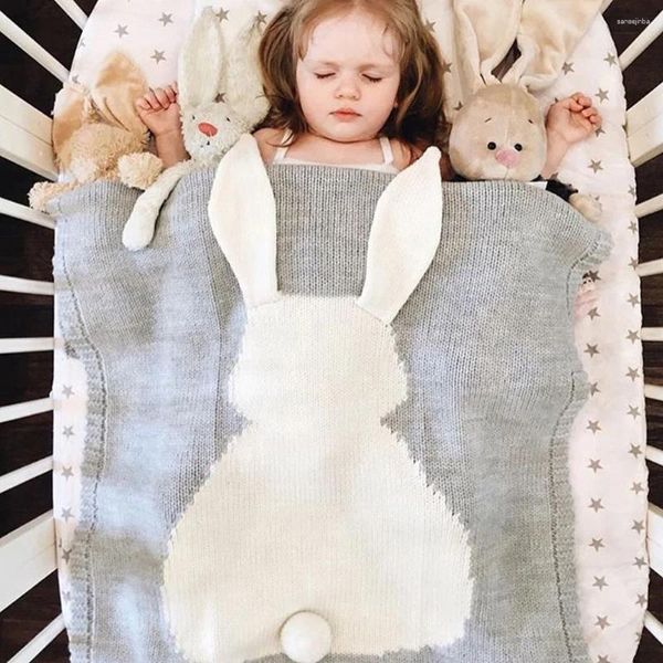 Coperte Coperta per neonati Modello animali Passeggino Asciugamano da bagno morbido e caldo lavorato a maglia Biancheria da letto per bambini Design leggero