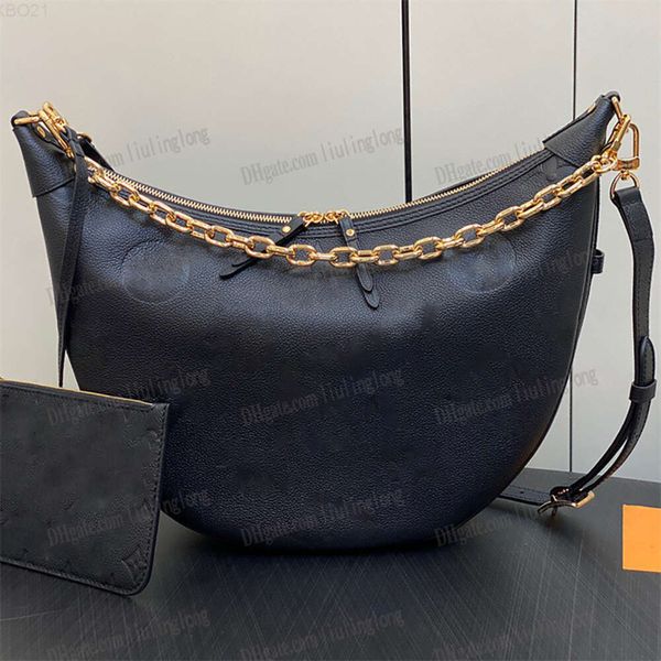 10A Hobo Loop Bag Damen Designer Umhängetasche Croissant Chain Bags Halbmondförmige Unterarm-Geldbörsen Totes mit großem Fassungsvermögen Taubengrau Creme schwarze Umhängetaschen