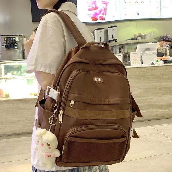 Okul çantaları moda kadın su geçirmez laptop mesh leisure kolej backpack bayanlar öğrenci çanta kız seyahat kitap kadın ağ