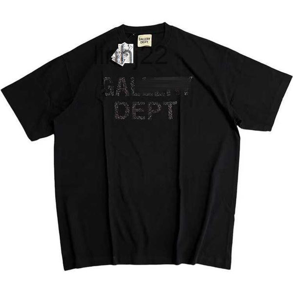 T-shirt da uomo Designer Gallerie Camicia da uomo Depts Magliette T-shirt grafica Dipinta a mano Ins Splash Lettera Girocollo Abbigliamento Over Eur S-xlq7h2472U