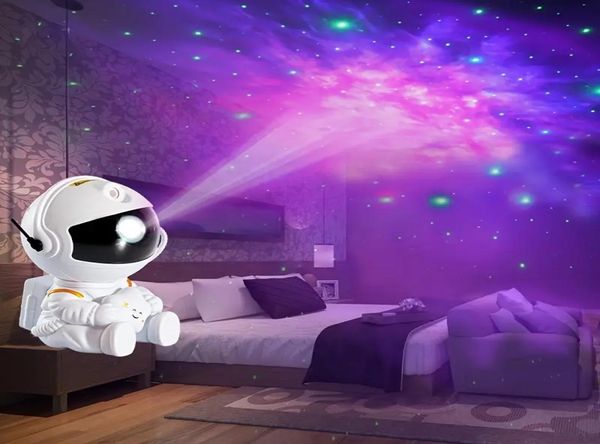 Novo projetor de astronauta LED Spaceman céu estrelado galáxia estrelas projetor lâmpada noturna para quarto casa decorativa presente de aniversário infantil N8649454