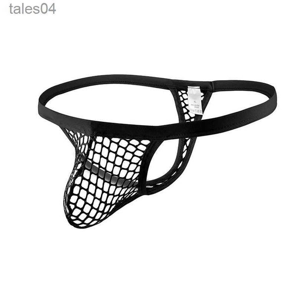 Slip Höschen CLEVER-MENMODE Sexy Unterwäsche Hot Transparent Männer Mesh Tangas Höschen G String T-back Jockstrap Erotische Kostüm Mann Cock Pouch YQ240218