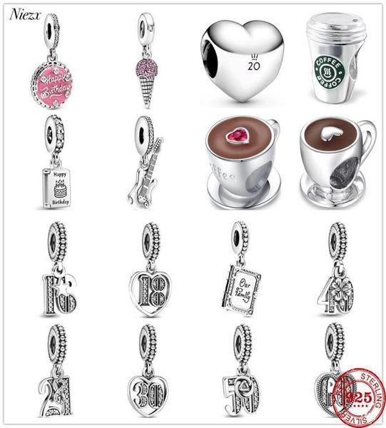 Nuovo originale festa di buon compleanno Pav caffè ghiacciato libro di famiglia perline misura charms argento 925 braccialetto gioielli donna fai da te6719489