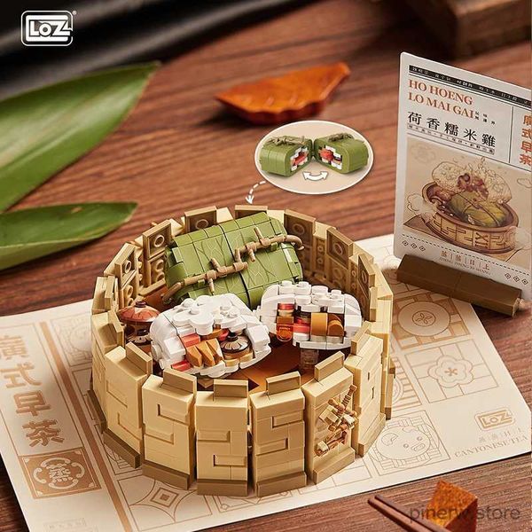 Blocchi Cantonese Rinfresco Zongzi Riso Glutinoso Pollo Dim Sum Building Block Fai Da Te Cibo Tradizionale Cinese Giocattoli Per I Regali Per Bambini