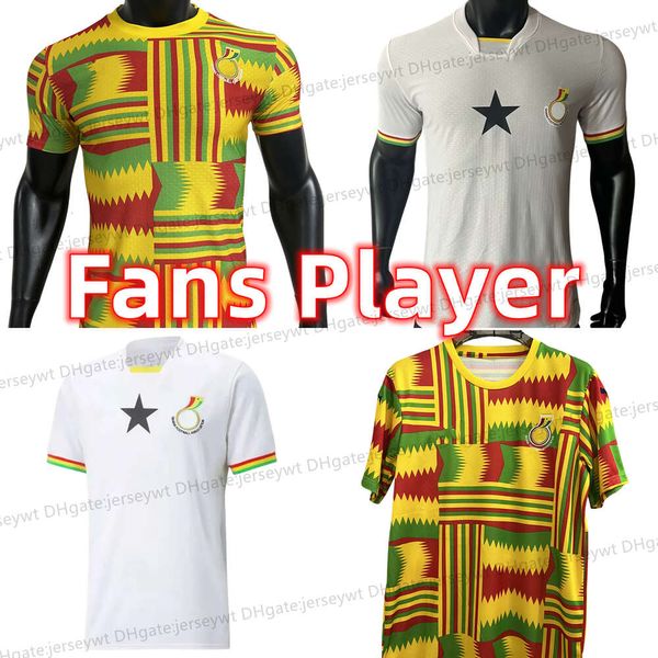 Squadra nazionale 23 24 Ghana A.AYEW Maglia da calcio da uomo tifosi Giocatore J. AYEW BABA DJIKU KUDUS Maglia da calcio da allenamento Uniformi corte maillot de foot camiseta tuta
