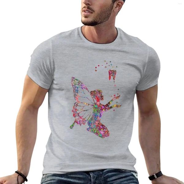 Polo da uomo T-shirt con fatina dei denti Vintage Animal Prinfor Confezione di magliette da uomo per ragazzi