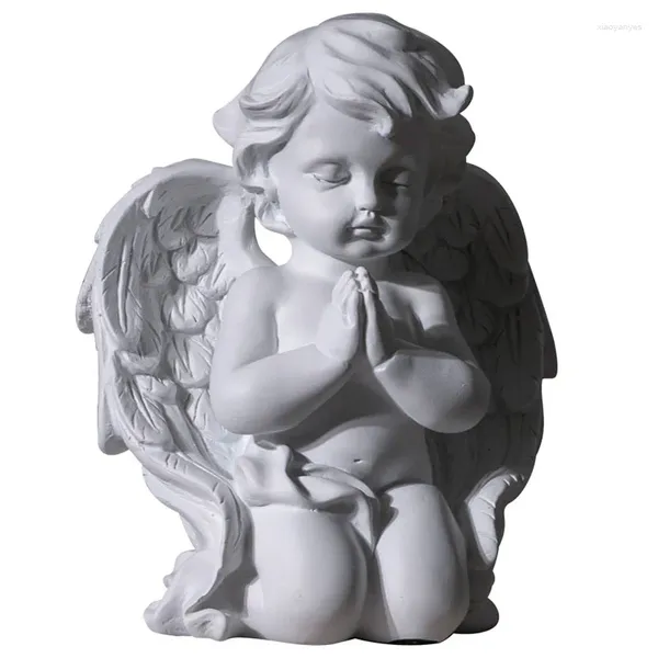 Figurine decorative Pregate Angelo Scultura Decorazione Ornamenti Arredamento in gesso Casa Soggiorno Display Figurina Artigianato in resina Statua