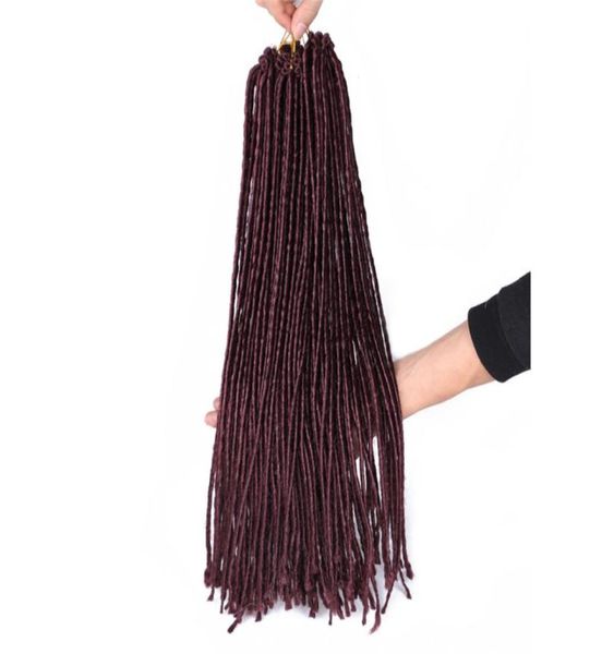 20 inç ombre sentetik dreadlocks saç uzantıları 100gpc dreadlocs tığ örülme saç beyaz dreadlocs tığ işi örgüler1788808