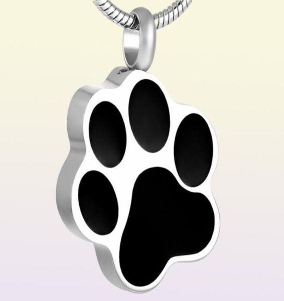 IJD8451 Pet Dogcat Pençe Pençe Baskı Paslanmaz Çelik Küller Kremasyon Urn Kolye Kolye Anıtı hatıra Kolye Jewelry9832806