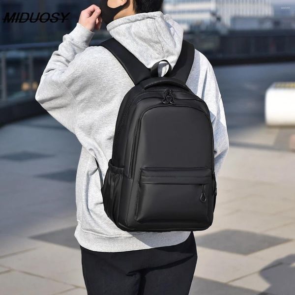 Sacos de cintura Simplicidade masculina 15,6 polegadas Mochila de computador à prova de respingos Estudante de grande capacidade pode ser gota casual