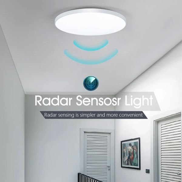Sensore radar Luci a soffitto LED AUTO CONSELARE AUTO MOVIMENTO SENSORE SMART SMART LIGHTING HOMEFIULE CORRIDORE LAMPROOM