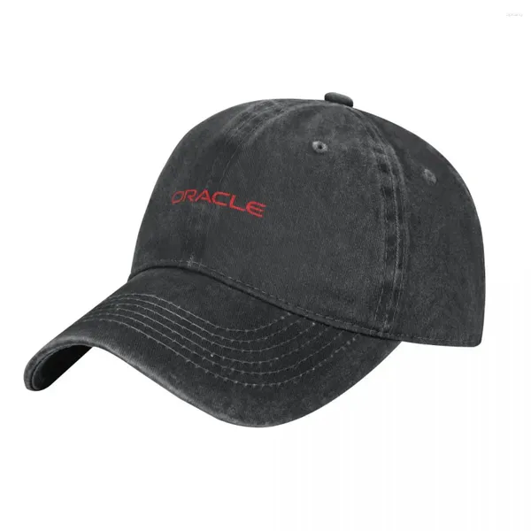 Cappellini con scritta rossa Logo Oracle Cappello da cowboy Western Hard Custom Cosplay per donna 2024 da uomo