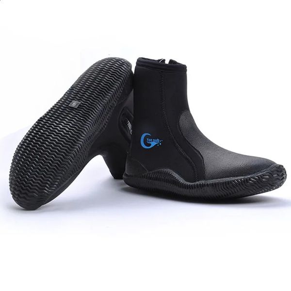 Stivali da sub in neoprene da 5 mm Scarpe da trampolino Antiscivolo Calzini da snorkeling resistenti all'usura Sport acquatici invernali A prova di freddo Mantieni caldo 240123