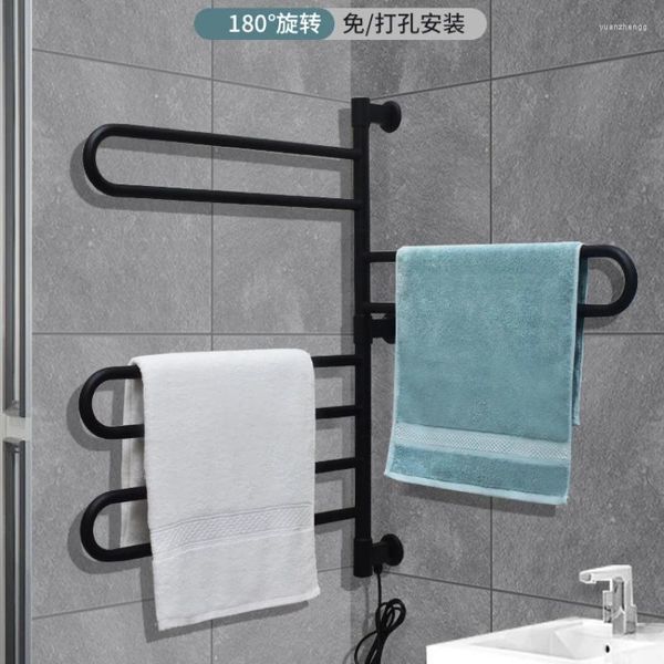 Portapiatti decorativi Bagno domestico Riscaldamento elettrico Asciugatura asciugamani Stoccaggio senza punzonatura