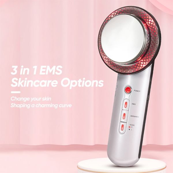 3 in 1 Handheld EMS Facial Sliming Massagegerät Ultraschall-Körpermassagegerät Schlankes Gerät für den Heimgebrauch