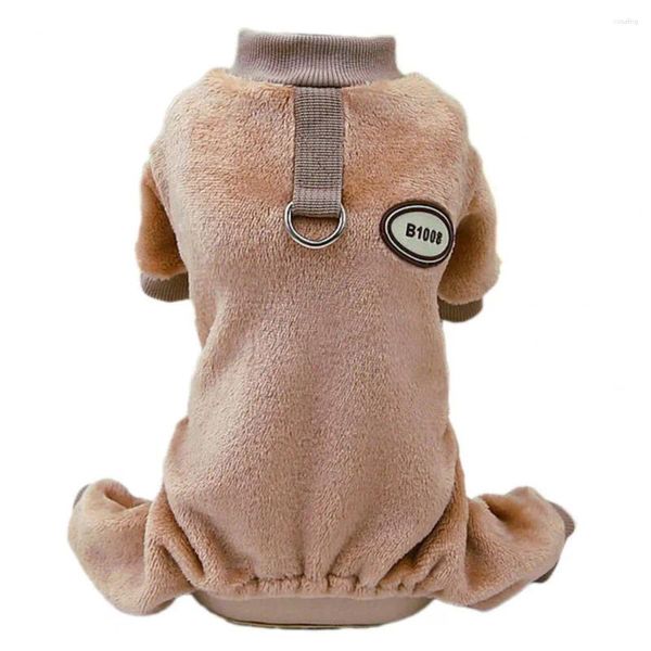 Cão vestuário animal de estimação macacão inverno confortável roupas de quatro pernas com anel de tração jaqueta com capuz chihuahua traje