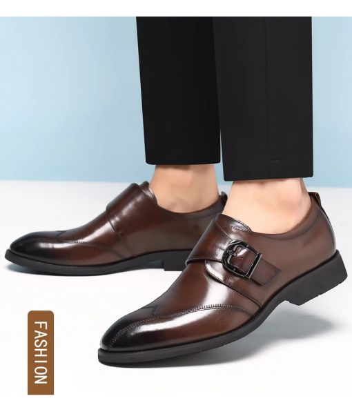 Bequeme, stilvolle Business-Müßiggänger für Herren, formelle, spitze Loafers, echtes Leder, Oxford-Kleiderschuhe, neue Herren-Hochzeits-Oxfords