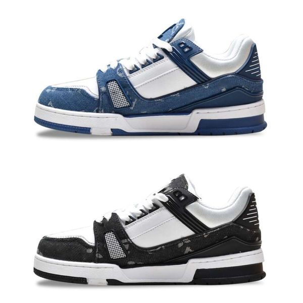 Sapatos de tabuleiro treinador cimento branco pequenos sapatos brancos denim sapatos masculinos e femininos preto e branco panda sapatos casuais casal esportes