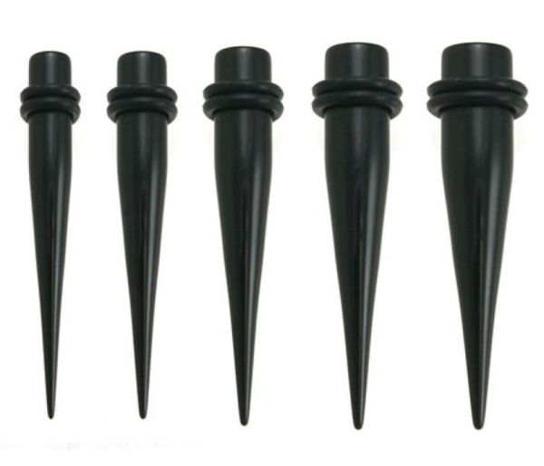 Preto UV Acrílico Orelha Alongamento Tapers Expansor Plugs Túnel Corpo Piercing Jóias Kit Medidores Em Massa 1610mm Brinco Promocional Ho3090656