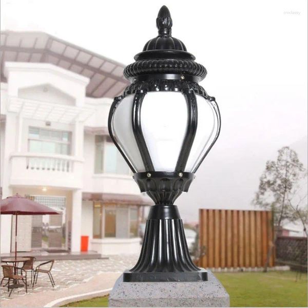 Lampada da parete IP44 Europa Luci per pilastri per esterni Recinzione da giardino Lanterna Cortile scolastico Colonna luminosa E27 AC85-265v Decorazione Capitello Reggiseno