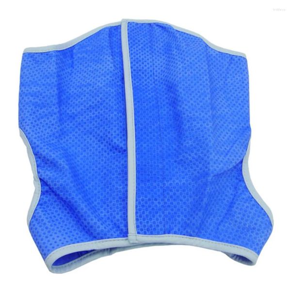 Cão vestuário arnês colete roupas de resfriamento verão roupa azul filhote de cachorro malha com fita para pequenos cães médios grandes (xs)