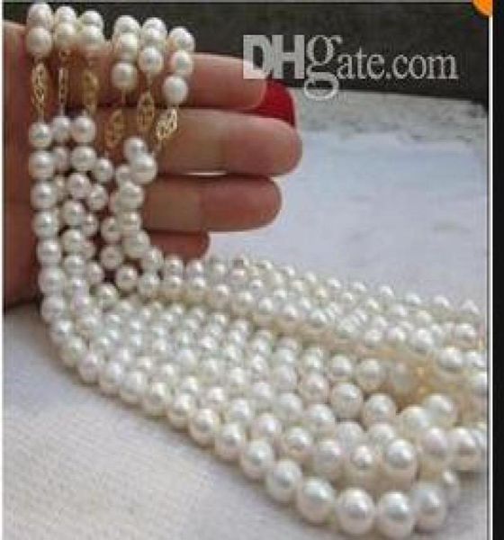 Feiner Perlenschmuck, weiße Tahiti-Perlenkette, 14 Karat, 45,7 cm, 6 Stück 8752018