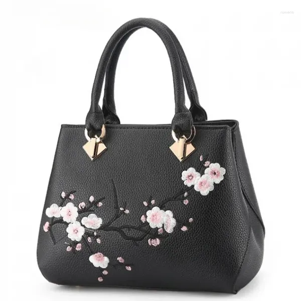 Borse da sera Fiori Ricamo Borsa a tracolla da donna Fiori di ciliegio Moda Borse semplici Lady Designer di marca femminile