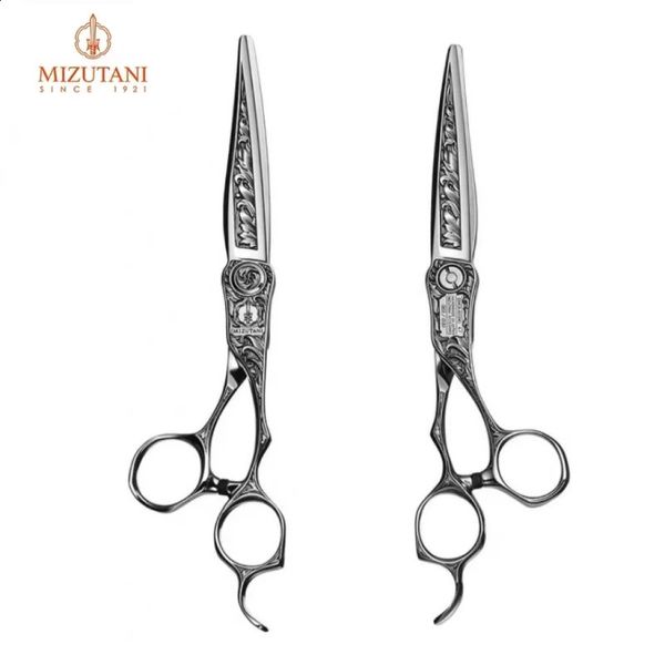 Mizutani 60 polegadas padrão de aço de tungstênio tesoura de alta qualidade profissional salão de cabeleireiro tesoura superior 240126