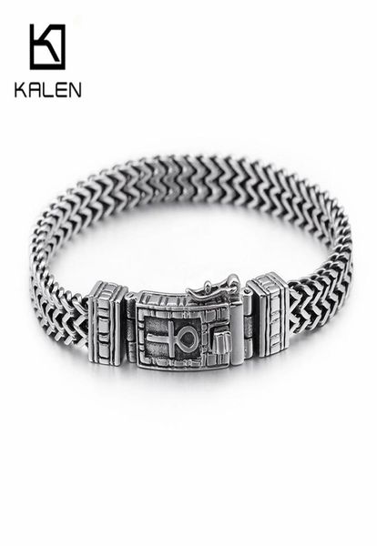8mm egípcio ankh símbolo da vida charme pulseiras para homens mulheres aço inoxidável malha de prata ligando corrente pulseira jóias 9697248