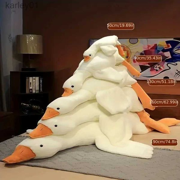 Gefüllte Plüschtiere Ente Spielzeug Flauschiges Schlafkissen Niedliches Tier Schwan Gans Weiche Puppen Bodenmatte Kinder Mädchen Geburtstagsgeschenk YQ240218