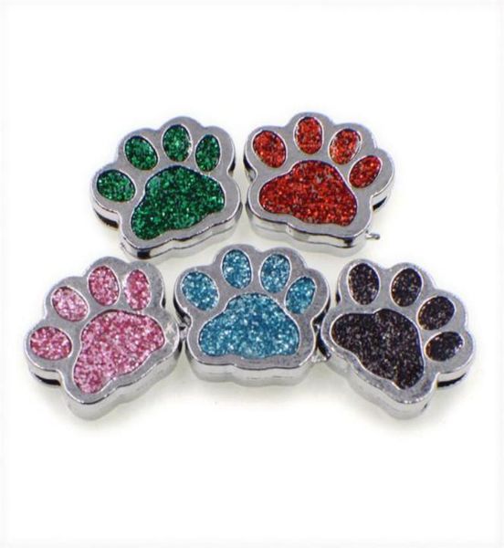 Mehrere Auswahlmöglichkeiten: 50 Stück 8 mm Katzenhund-Fußabdruck, Pfotenknochen, Dia-Charms, passend für 8 mm Haustierhalsband, DIY-Halskette, Armband, Schlüsselanhänger 69365229686010