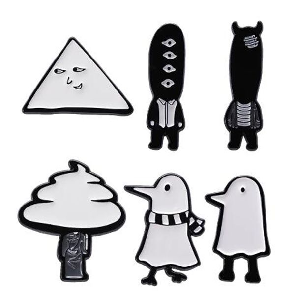 Cartoon Oyasumi Punpun Spille smaltate Animali personalizzati Distintivo all'ingrosso Bella nuvola Uccello Risvolto Regali Buonanotte Punk Spilla Gioielli