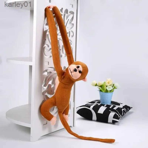 Animais de pelúcia de pelúcia 60cm braço longo macaco brinquedo cortina cinta boneca dos desenhos animados aniaml pendurado presentes decorativos para crianças yq240218