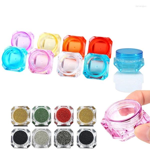 Garrafas de armazenamento 50pcs vazio 3ml 5ml mini diamante forma amostras de plástico frascos de viagem recipientes cosméticos para creme maquiagem pó grânulo olho