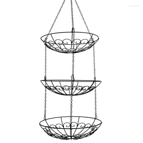 Kleiderbügel zum Aufhängen von Obstkörben mit Haken, Regaltiere, Landhausstil, Küchenkorb.