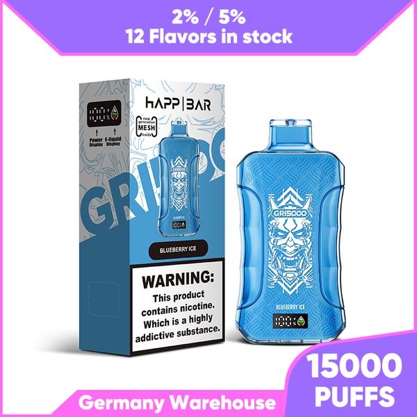 EU-Lager Crystal Vape E-Zigarette Happ Bar Vaper 15000 14000 12000 Puff 12k 14k 15k 2% 5% 12 Geschmacksrichtungen versandfertig