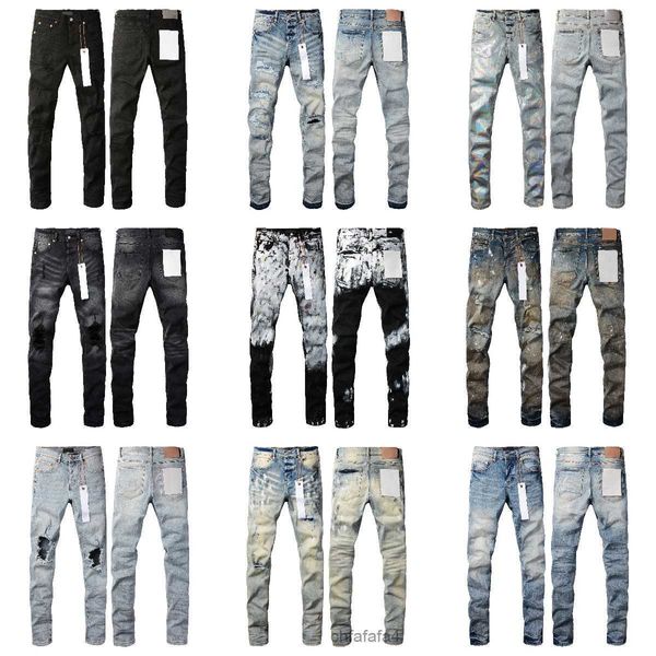 Designer-Jeans für Herren, lila Denim-Hose, modische Hose, hochwertige Qualität, gerades Design, Retro-Streetwear, lässige Jogginghose, Jogger-Hose, ausgewaschene alte Jeans GSXA